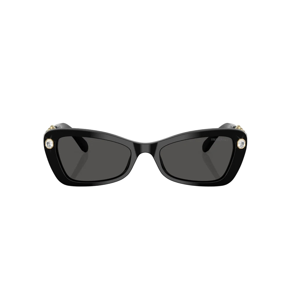 Swarovski SK6033 sunglasses in black, front view