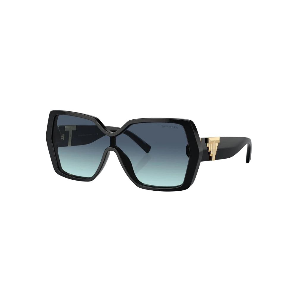 Tiffany & Co. TF 4219 sunglasses in black, 45° view