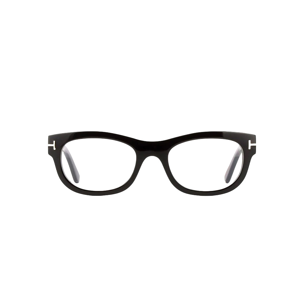 Tom Ford FT 5957 glasses in black, front view