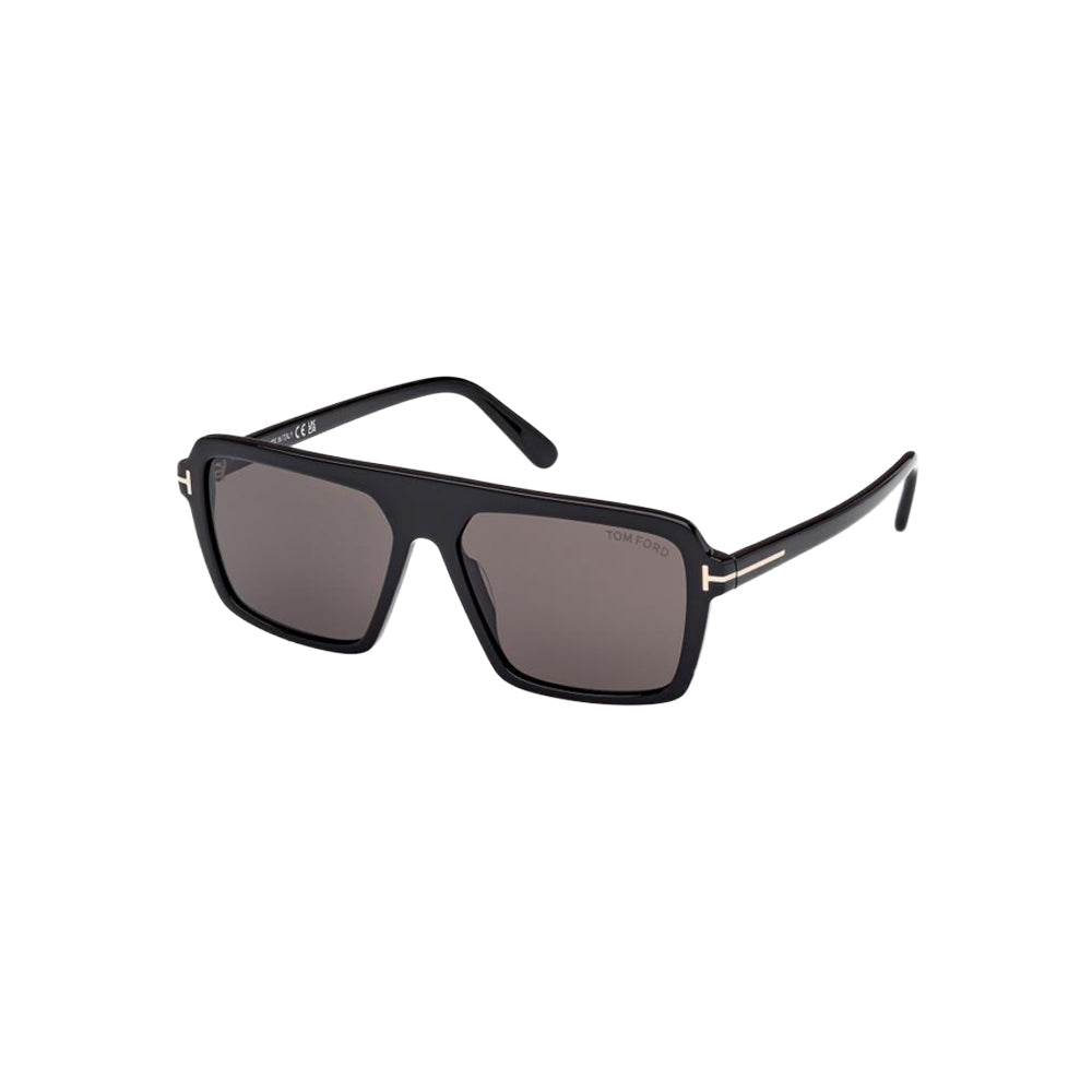 Tom Ford FT1176 sunglasses in black, 45° view