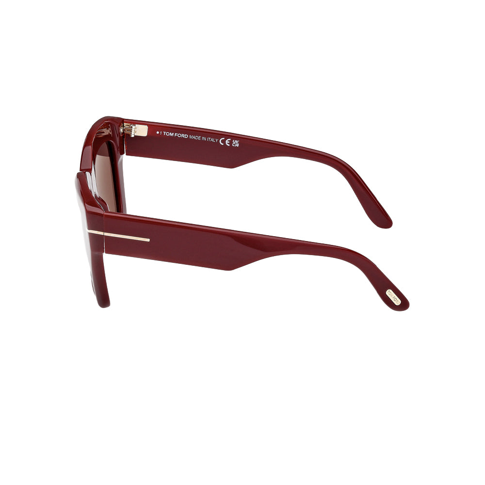 Tom Ford LUNA TF1191 glasses in red, side view