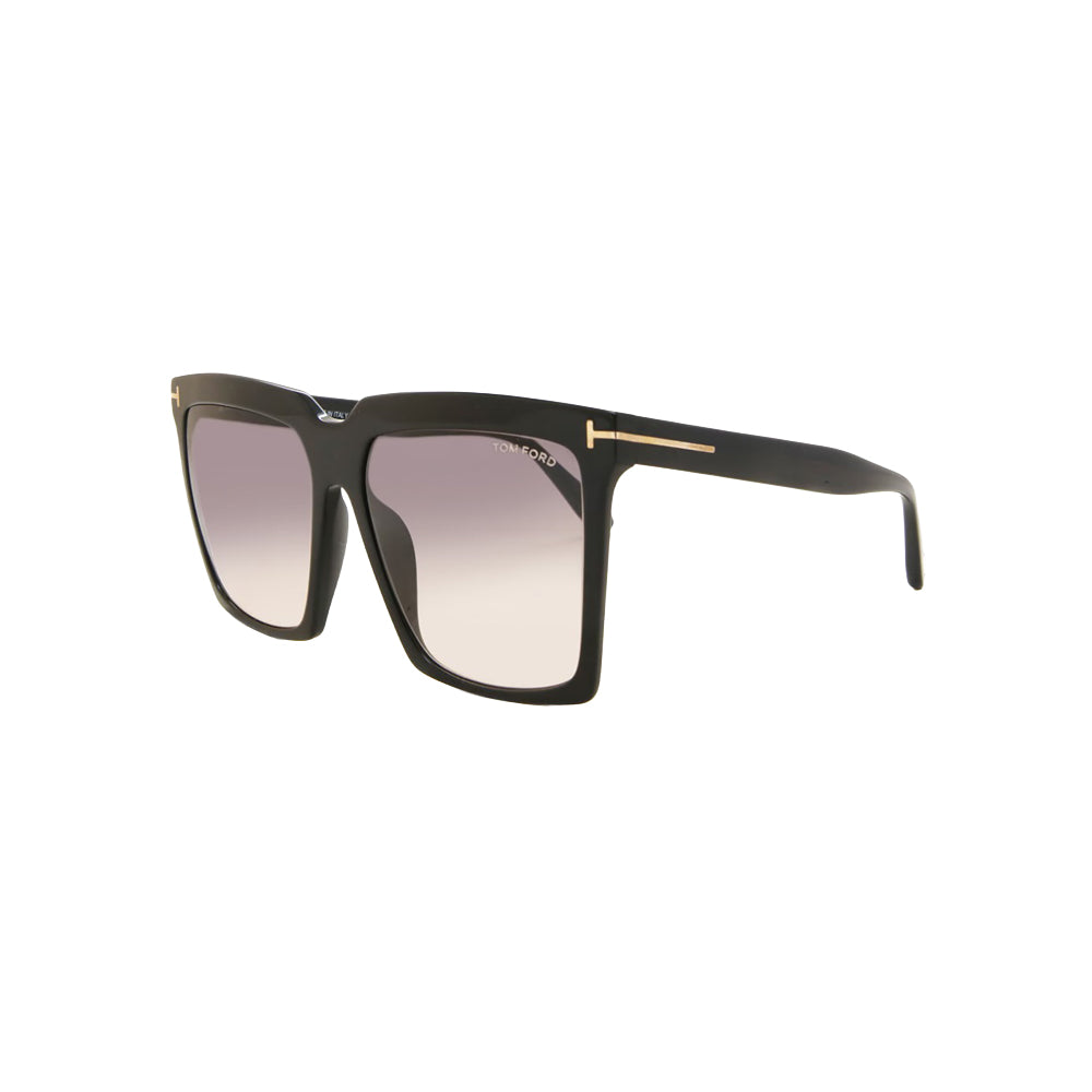 Tom Ford SABRINA 02 TF764 01B sunglasses in black, 45° view