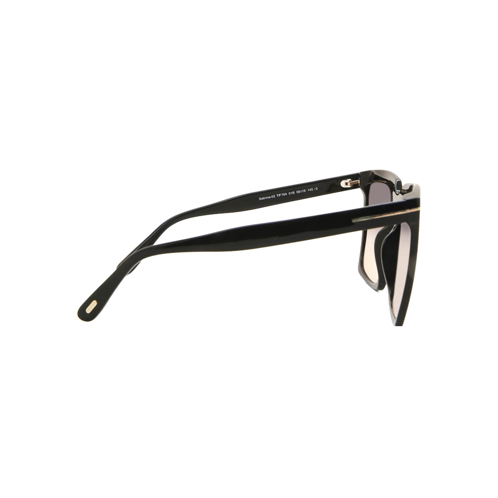 Tom Ford SABRINA 02 TF764 01B sunglasses in black, side view