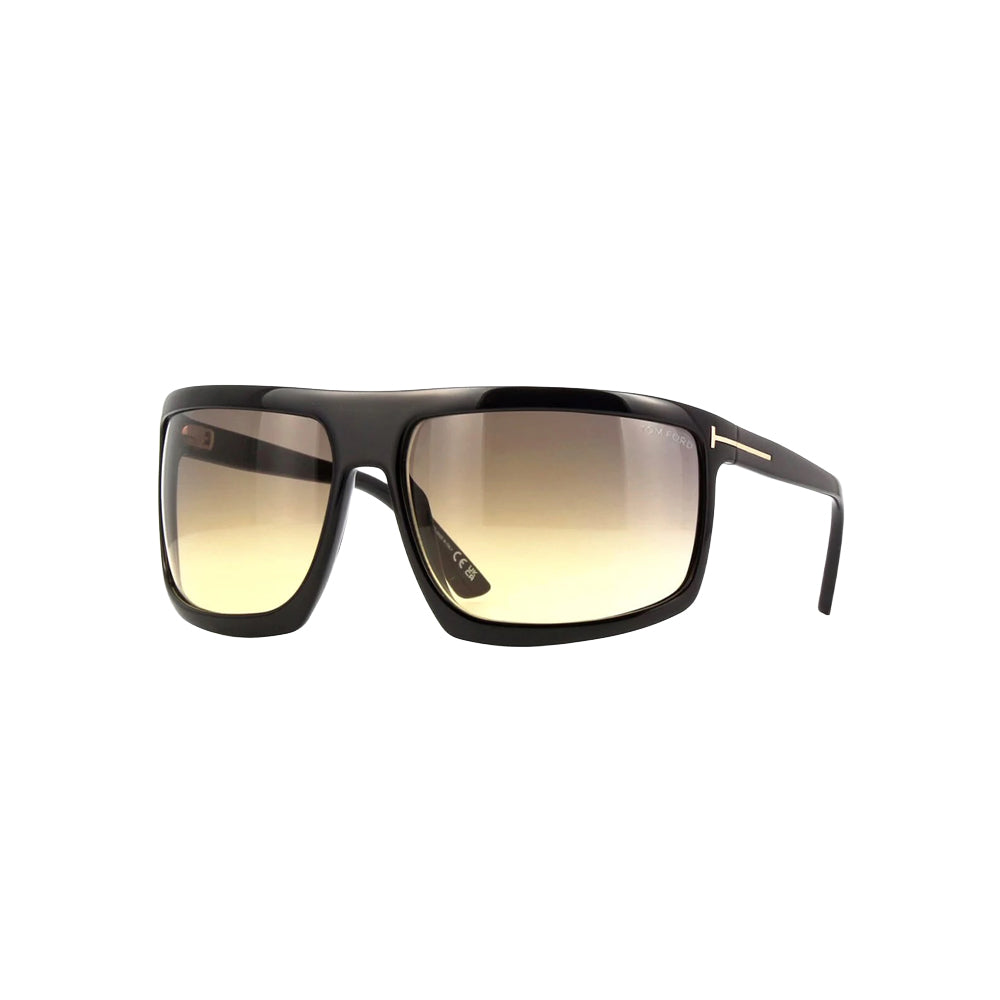 Tom Ford TF1066 glasses in black, 45° view