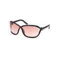 Tom Ford TF1069 glasses in black, 45° view