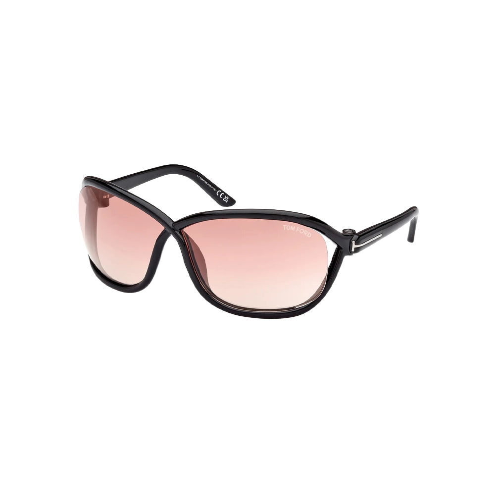 Tom Ford TF1069 glasses in black, 45° view