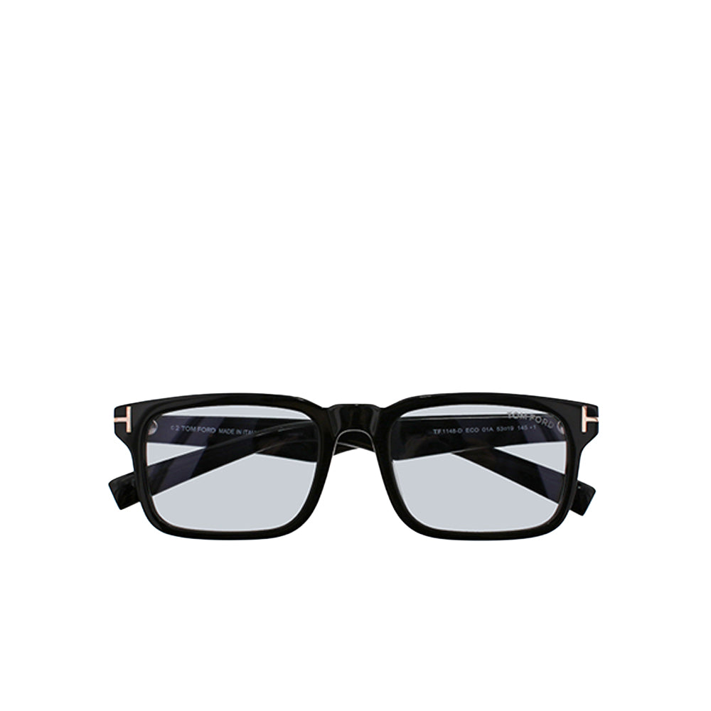 Tom Ford TF1148-D glasses in black, front view