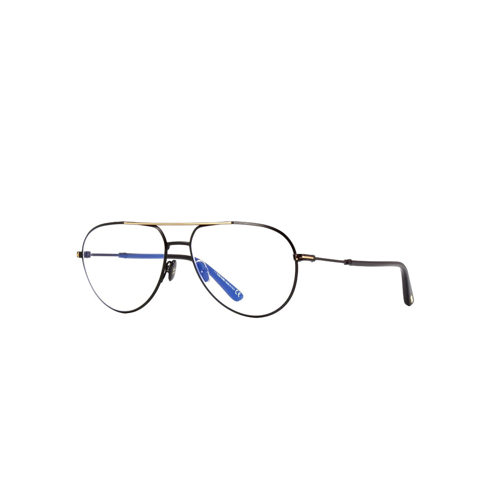 Tom Ford TF5829-B glasses in black, 45° view