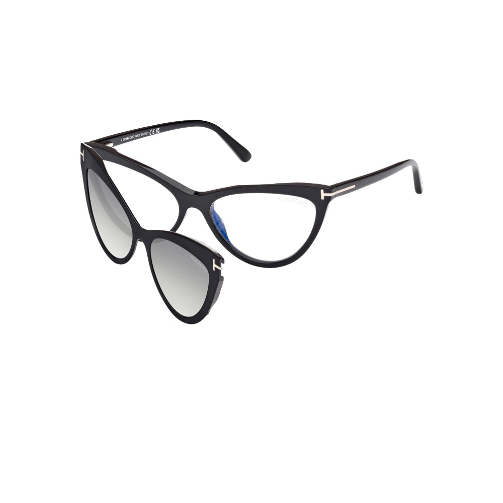 Tom Ford TF5896-B glasses in black, side view
