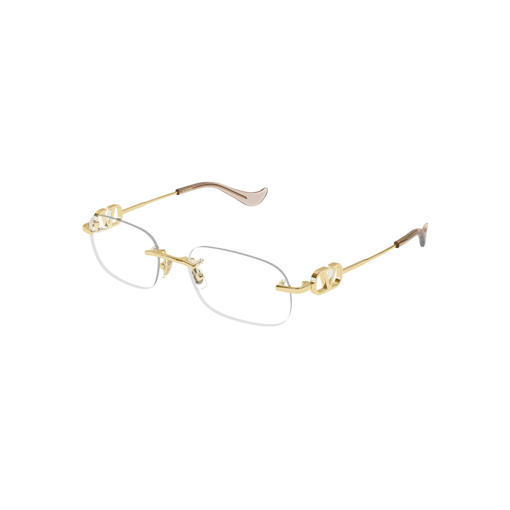 Valentino VG0034O glasses in gold, 45° view