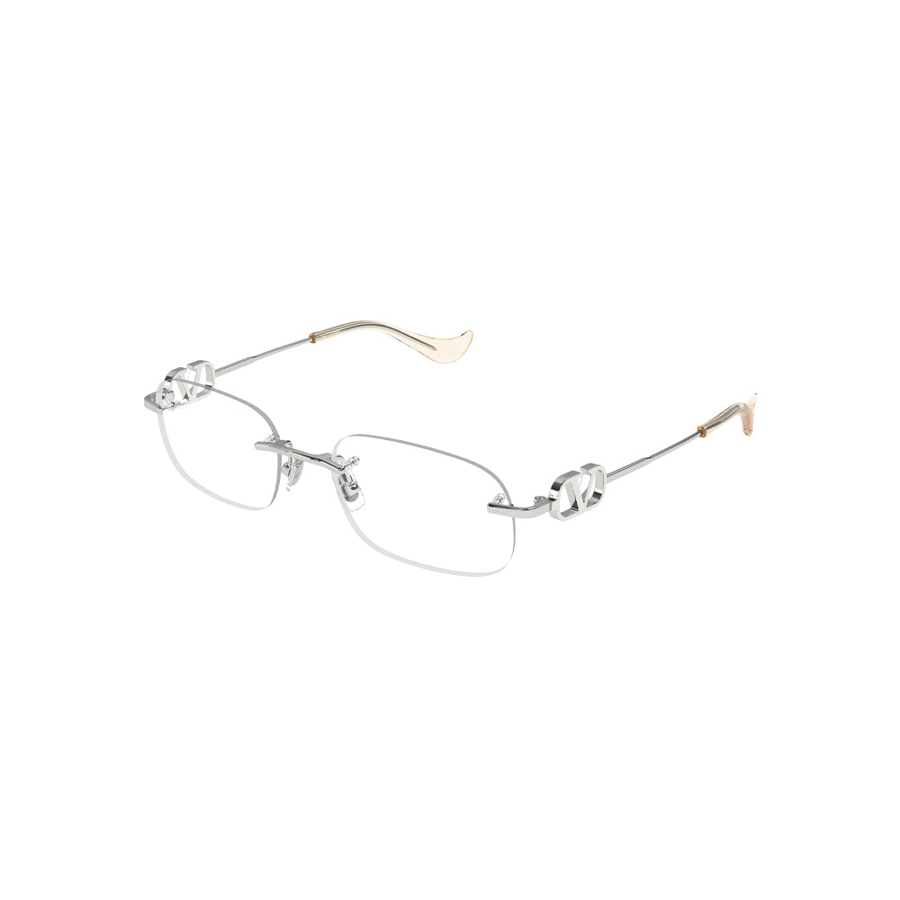 Valentino VG0034O glasses in silver, 45° view