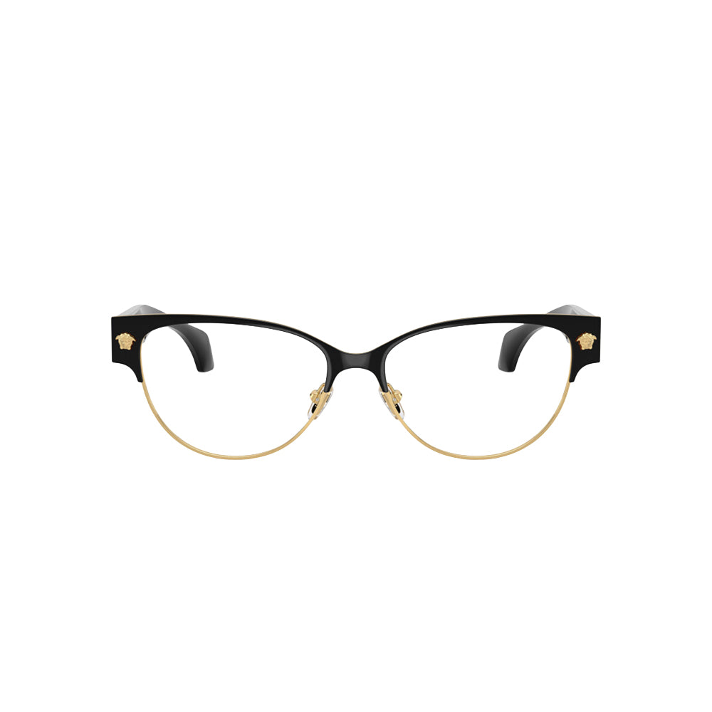 Versace 1318 glasses in black, front view