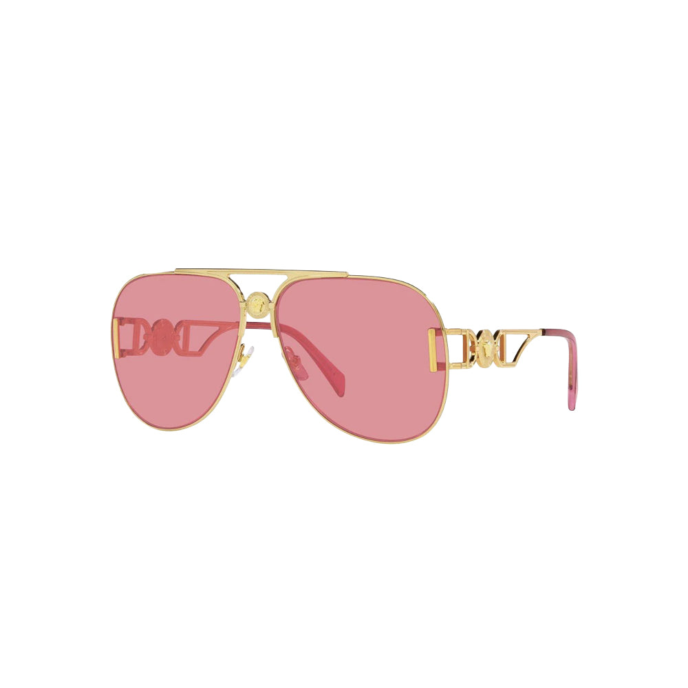 Versace 2255 sunglasses in gold, 45° view