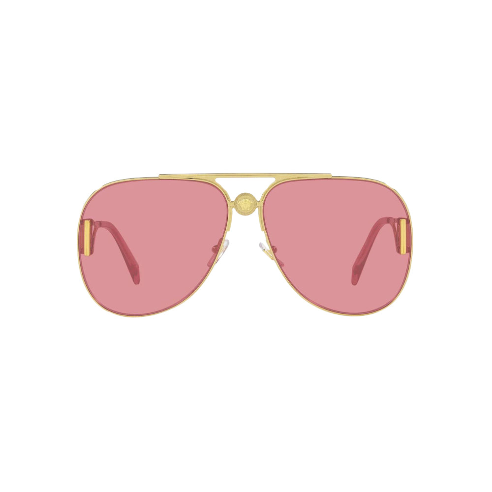 Versace 2255 sunglasses in gold, front view