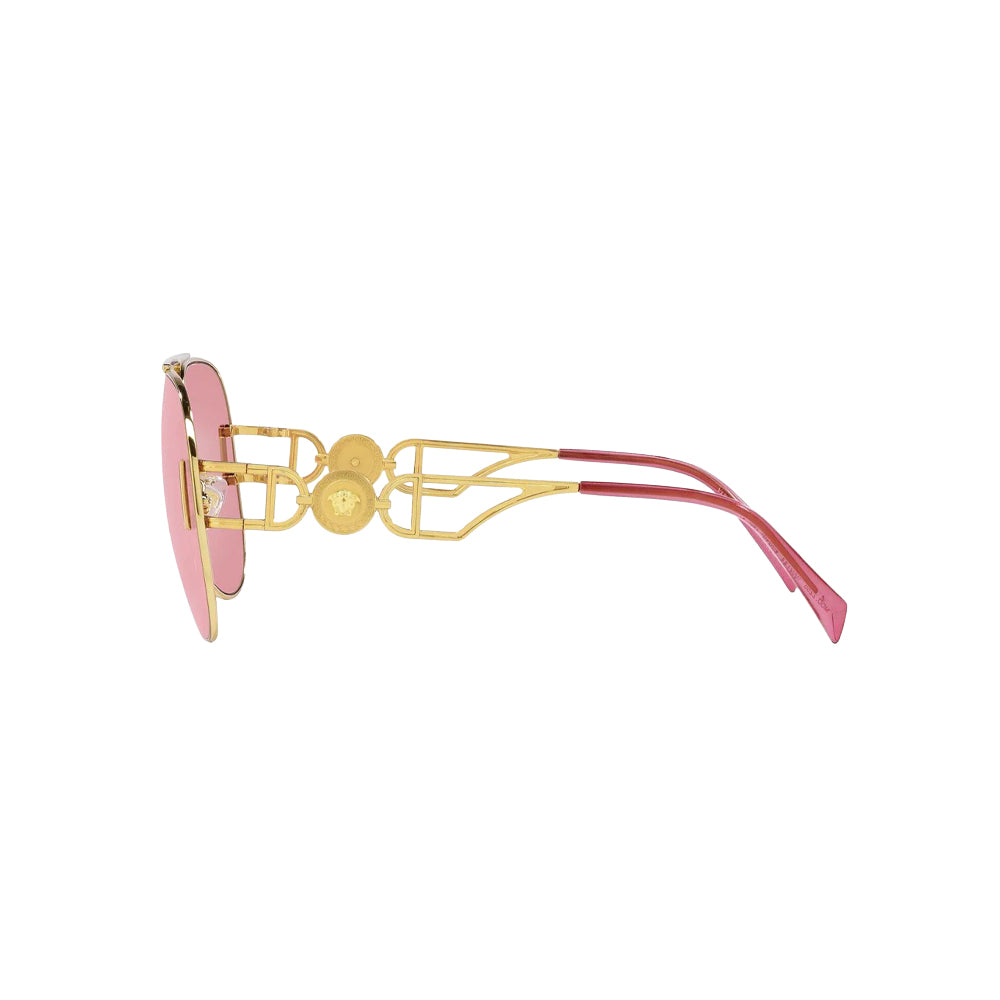 Versace 2255 sunglasses in gold, side view