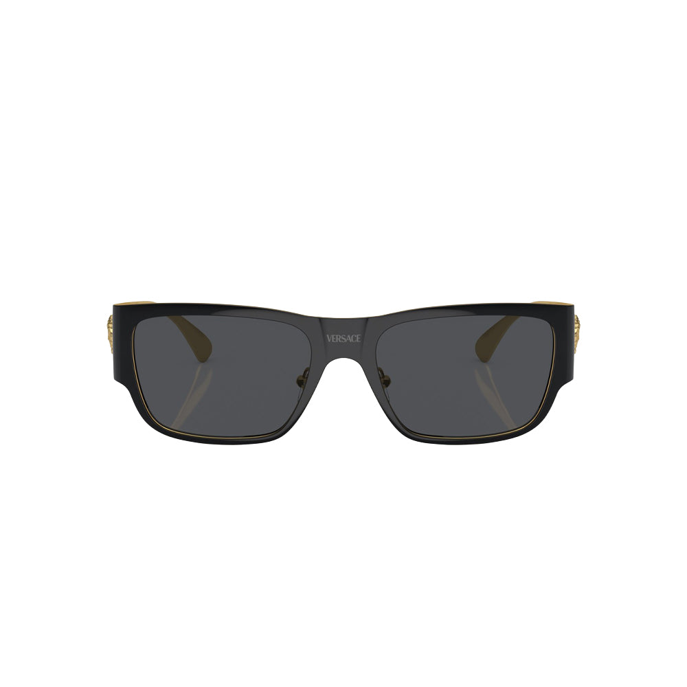 Versace 2262 sunglasses in black, front view