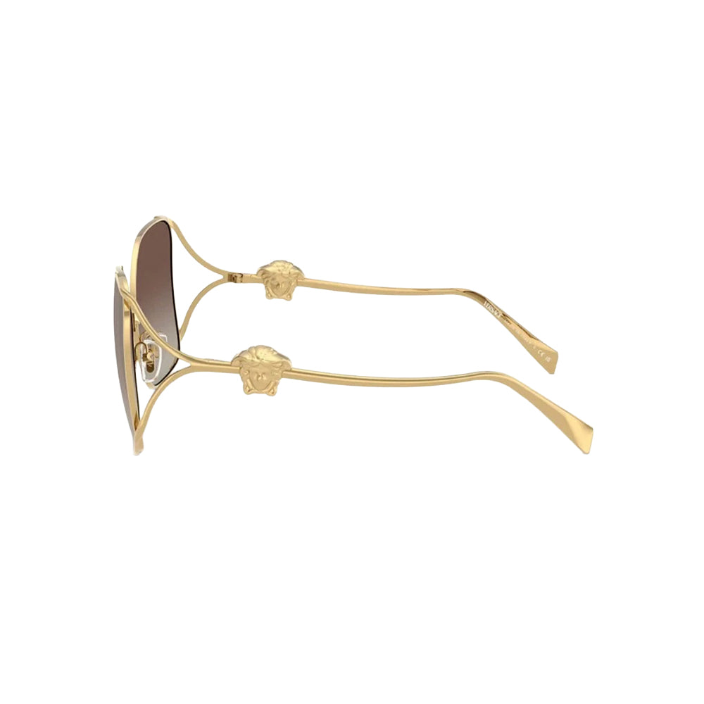 Versace 2288 sunglasses in gold, side view