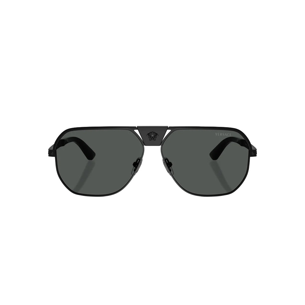 Versace 2294 sunglasses in black, front view