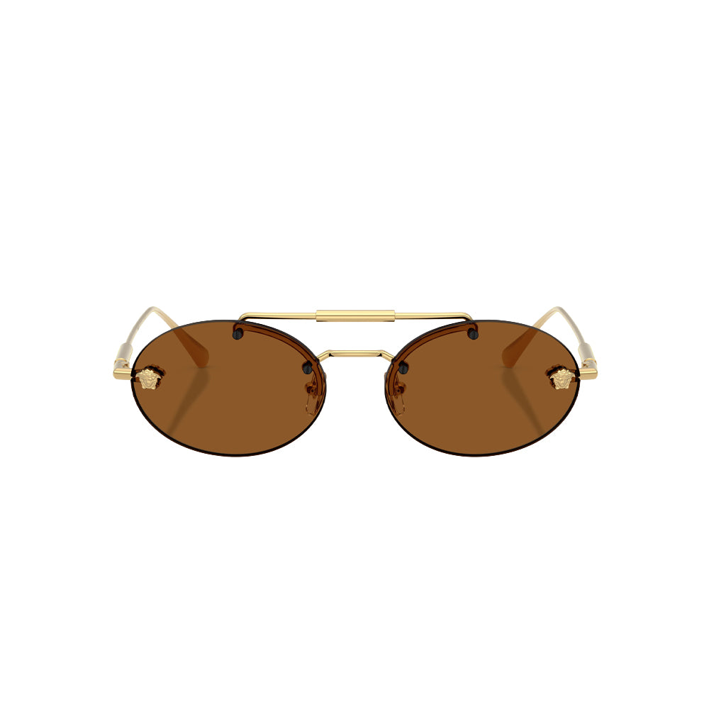 Versace 2295 sunglasses in gold, front view