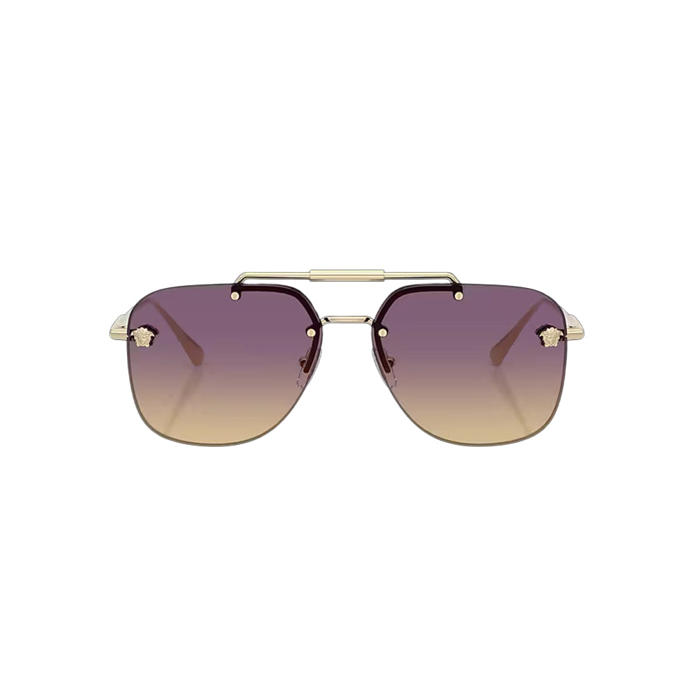 Versace 2296 sunglasses in gold, front view