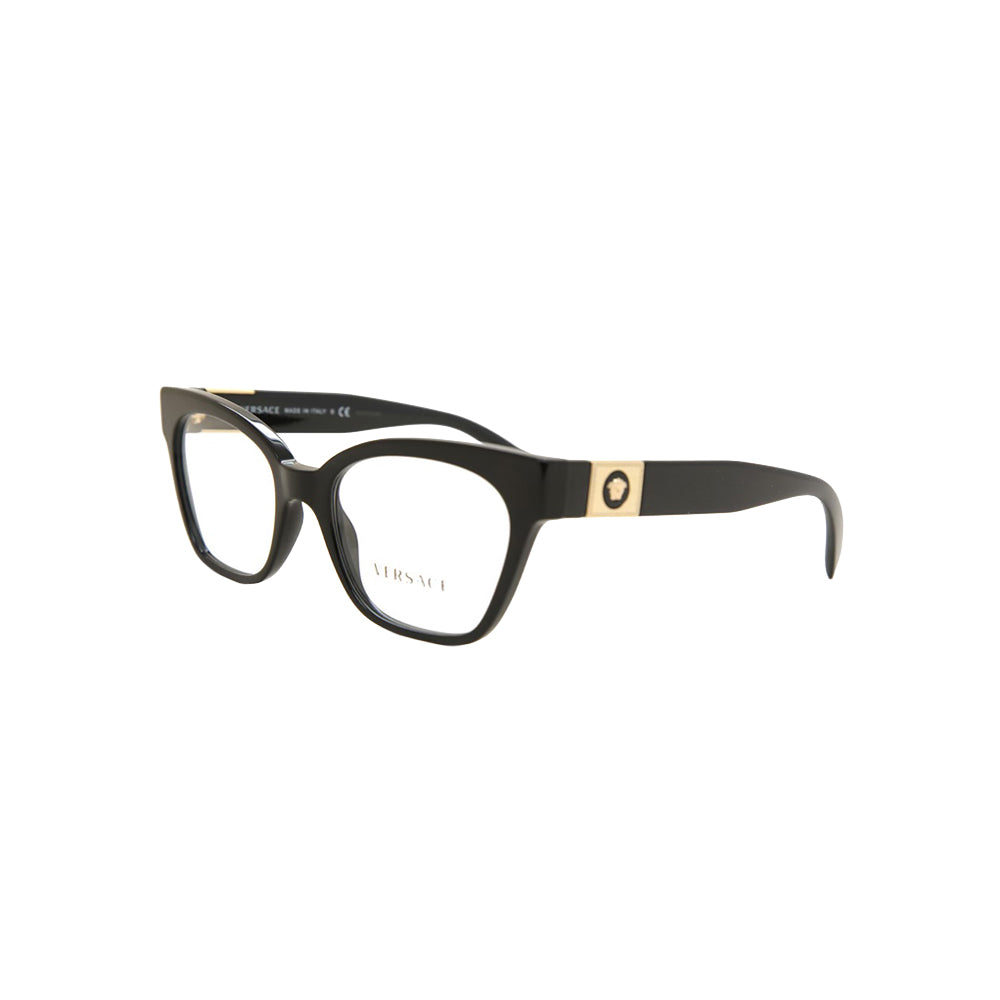 Versace 3294 glasses in black, 45° view