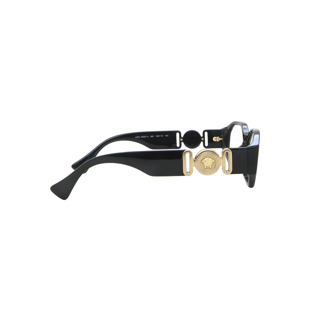 Versace 3320-U glasses in black, side view