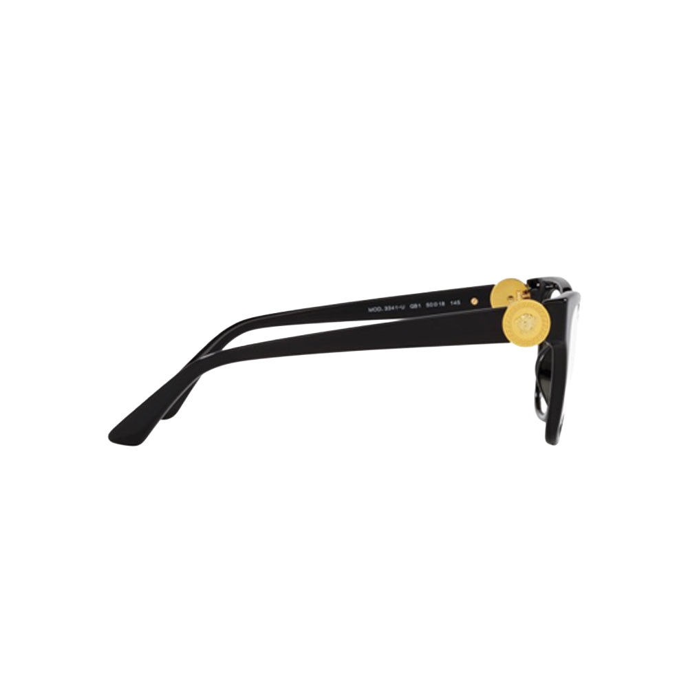 Versace 3341-U glasses in black, side view
