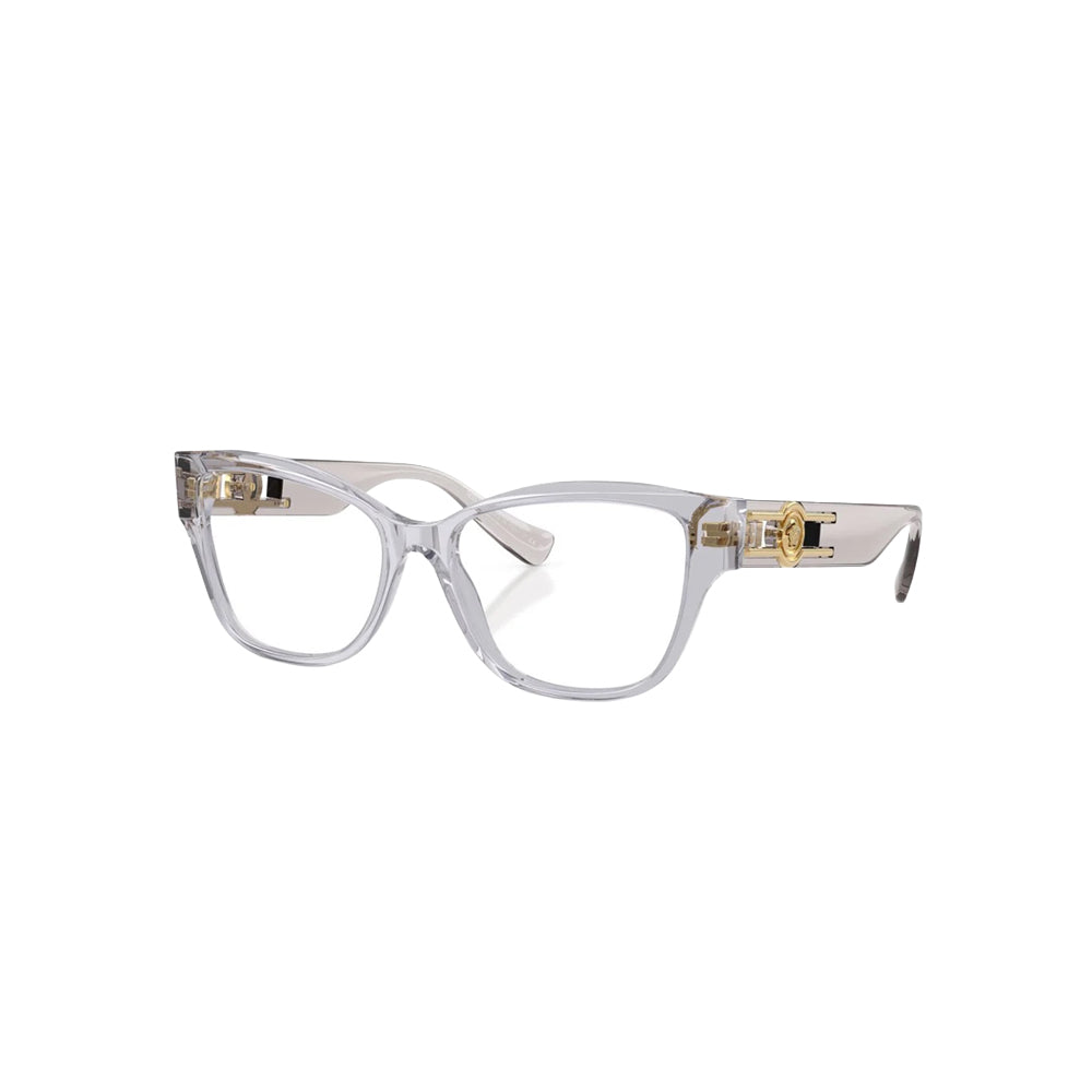 Versace 3347 glasses in grey, 45° view