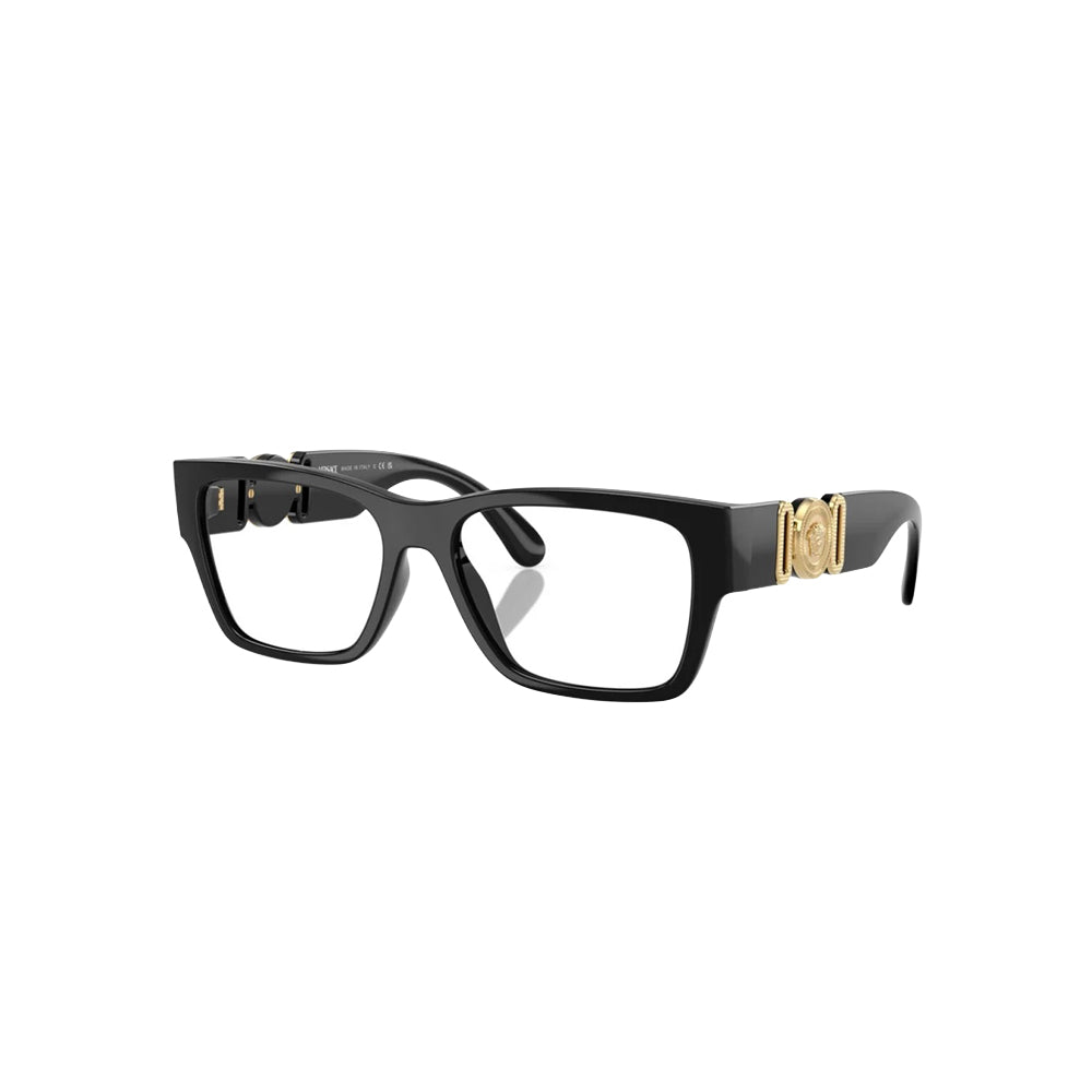 Versace 3368-U glasses in black, 45° view
