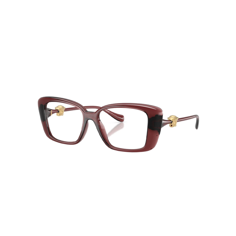 Versace 3385-U glasses in brown, 45° view
