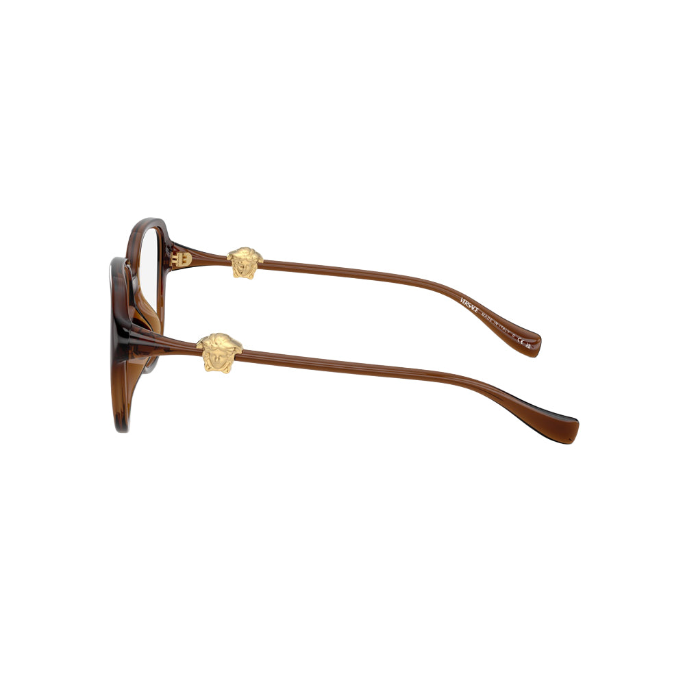 Versace 3386-D glasses in brown, side view