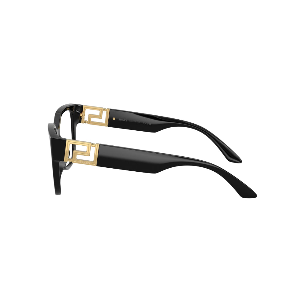 Versace 3387-U glasses in black, side view