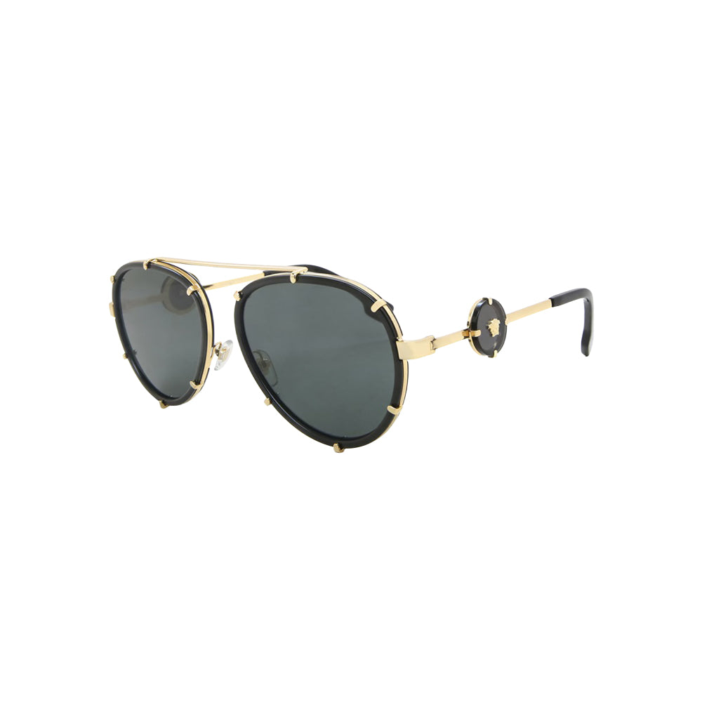 Versace VE 2232 sunglasses in gold, 45° view