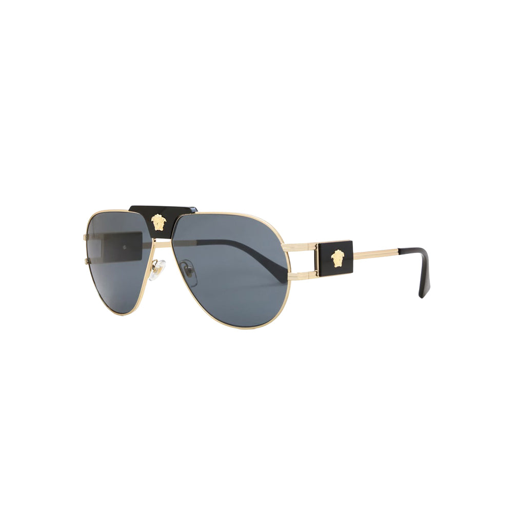 Versace VE 2252 sunglasses in gold, 45° view